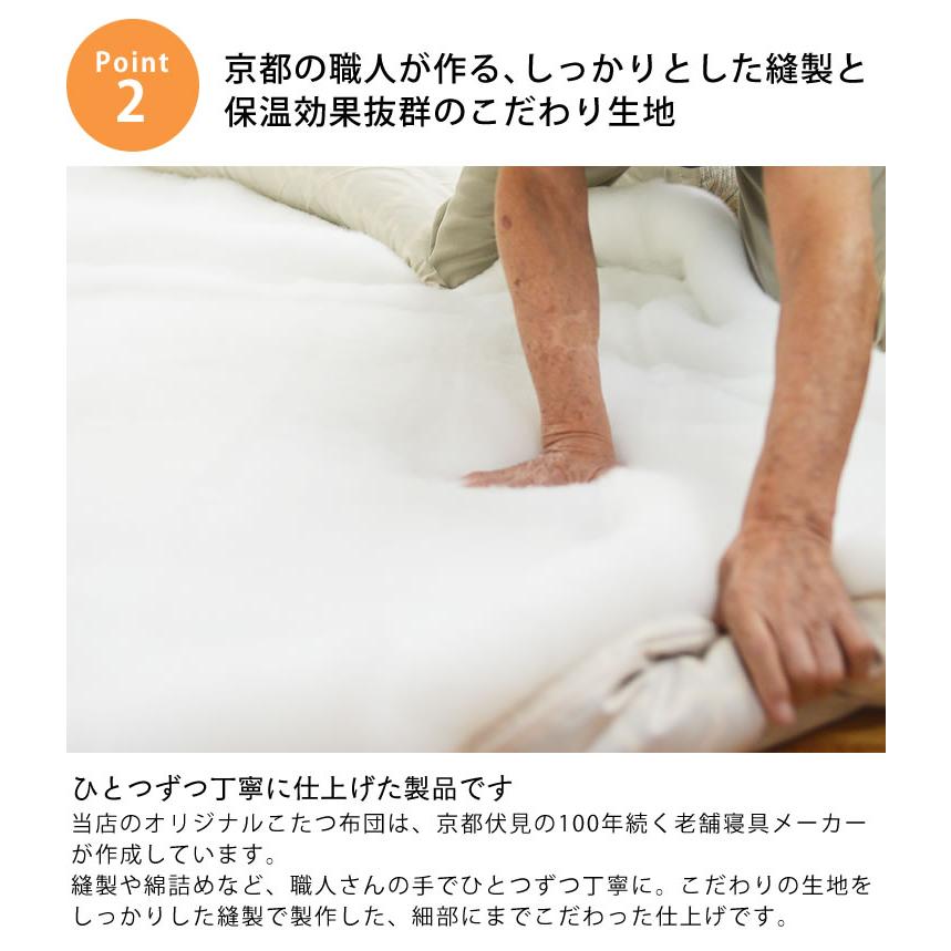 当店オリジナル！ おしゃれカラーの無地 こたつ布団 厚掛け単品 直径245cm 「円形100〜120cm」用 大判 特大 大きい 大型 丸型 丸の画像