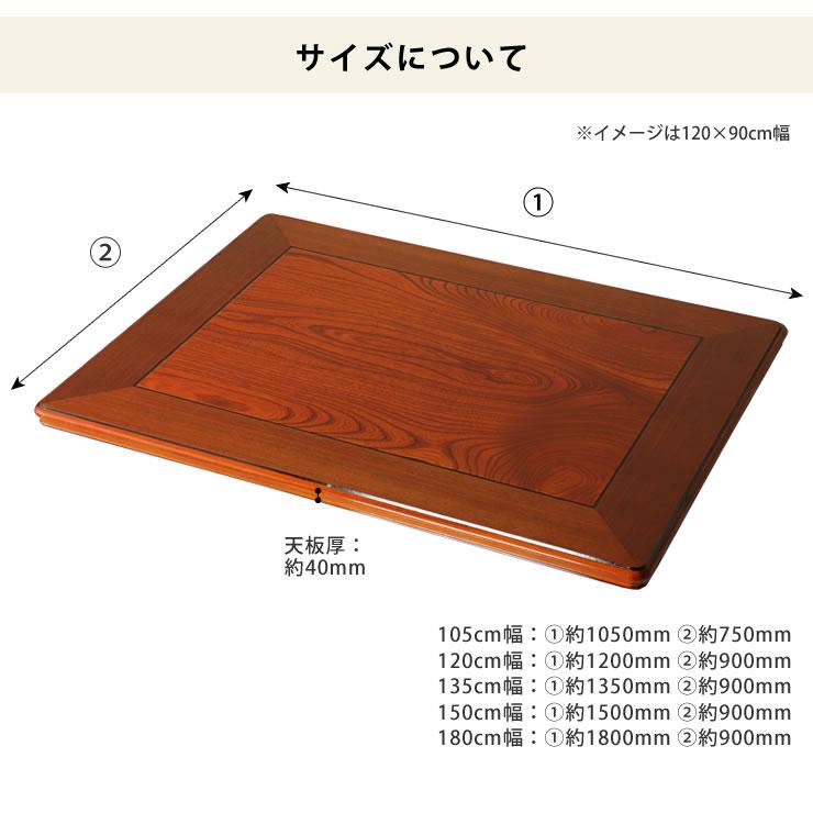 コタツ天板・こたつ天板単品 長方形 180cm幅 木製(ケヤキ材 コタツ天板・こたつ天板単品 長方形 180cm幅 木製(ケヤキ材