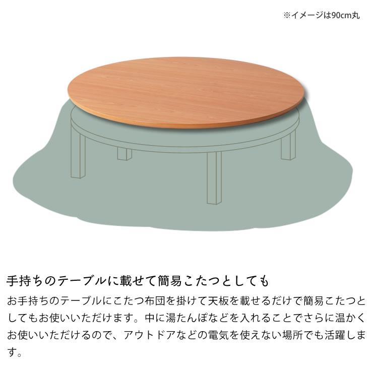 コタツ天板・こたつ天板単品 円形 120cm丸 木製（サクラ材