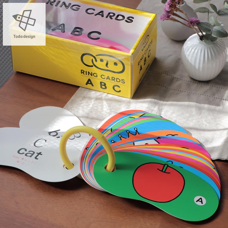 戸田デザイン研究室 RING CARDS リングカード 4種セット 知育カード 戸田デザイン研究室 リングカード しきさい｜｜知育カード 誕生日