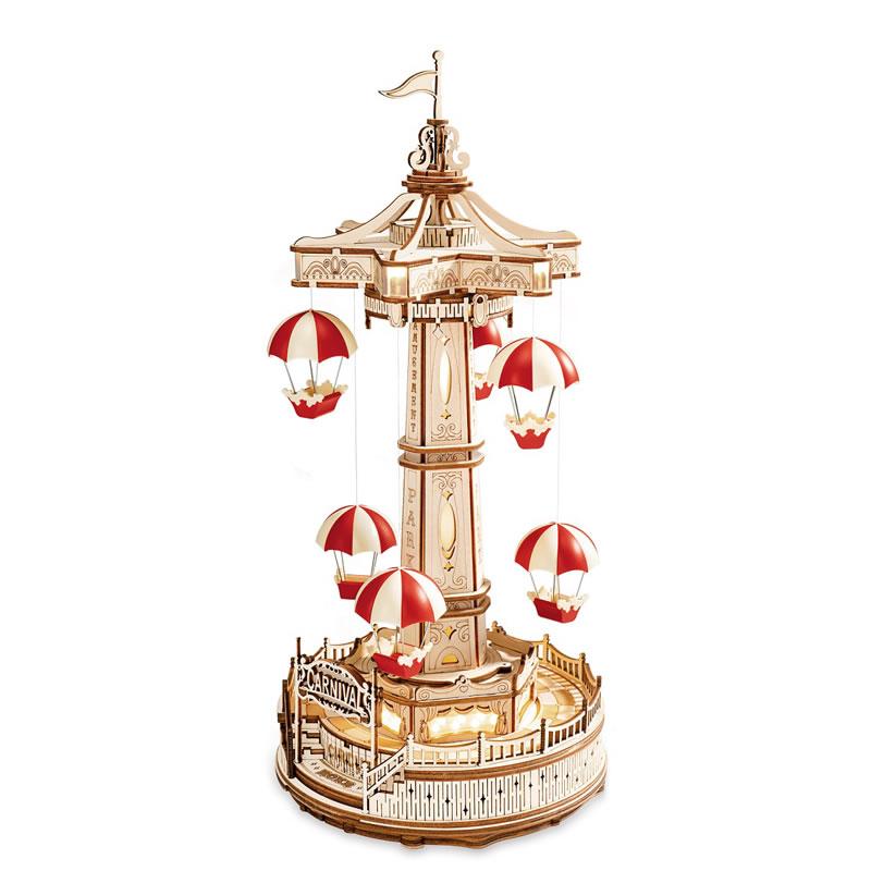 つくるんです ウッドパズル遊園地 パラシュートタワー : 家具の里