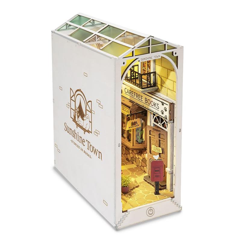 DIY 木製パズル Magic House & Sunshine Town 並行輸入品】ロライフDIYブックヌックキット3D木製パズル サンシャイン