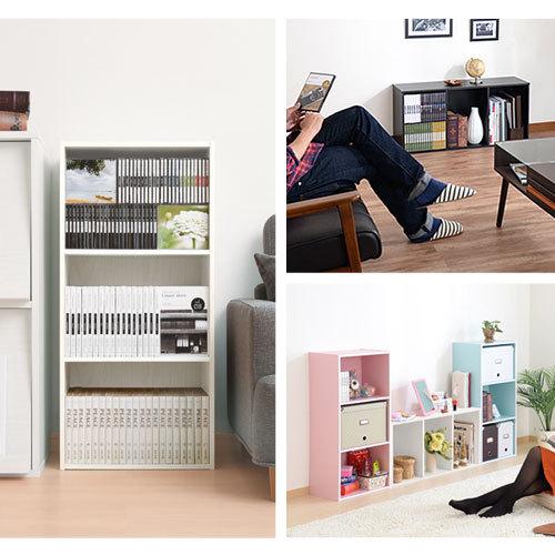 ランキング22 カラーボックス 収納ボックス 3段 高さcm コミックラック スリム 本棚 横置き 収納家具 おしゃれ Cisama Sc Gov Br