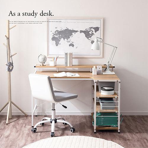 勉強机 大人 子供 L字型デスク 学習机 約 幅1cm 左右反転可能 コンセント付き 棚付き Pcデスク パソコン机 広々天板 大学生 高校生 おしゃれ Dkp インテリア 雑貨の通販 かぐ日和 通販 Yahoo ショッピング