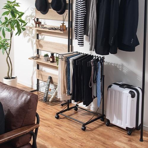 ズボンハンガー 押入れラック 押入れ収納 キャスター ラック ハンガーラック 低め ミニ パイプハンガー おしゃれ スリム 衣類収納 服 Let インテリア 雑貨の通販 かぐ日和 通販 Yahoo ショッピング