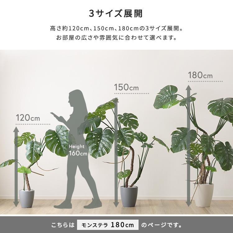 お手入れ簡単フェイクグリーン モンステラ Lサイズ(180cm)【メーカー直送1】の画像