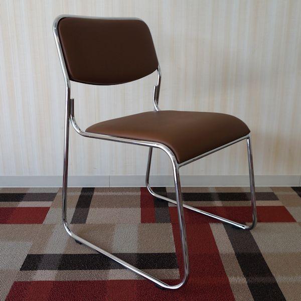 スタッキングチェアー スタッキングチェア ミーティングチェア 茶色