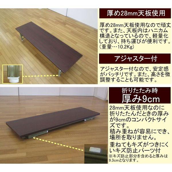 1800センチ折り畳み丸テーブルと1200センチ回転テーブル10セット中古