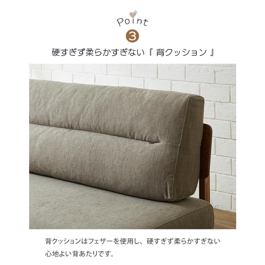 カウチソファ 三人掛け ソファー 3人掛け 北欧風 カウチ カウチソファー 組み換え可 ノココ 幅215 グレー ファブリック カバーリング クッション 三人 KAGUCOCOの画像