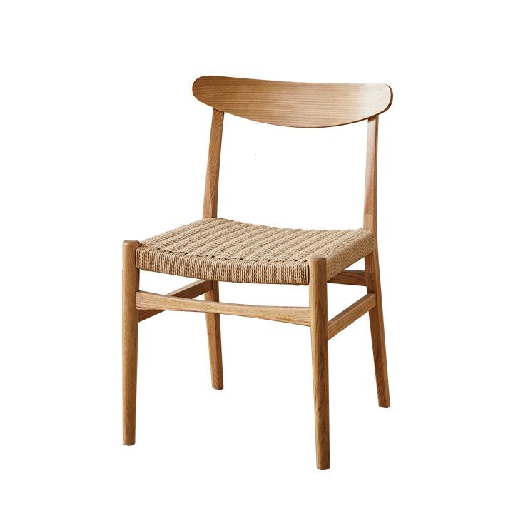 ダイニングチェア　ペーパーコード　オーク材 単脚］ペーパーコード ダイニングチェア 完成品 天然木 椅子 おしゃれ