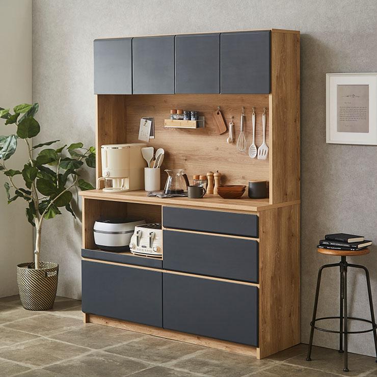 KAGUCOCO 食器棚 完成品 レンジ台 キッチン収納 家電収納 キッチン