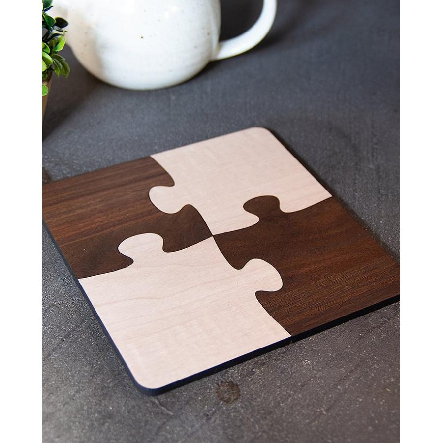 コースター おしゃれ おもしろ 4枚セット 木製 かわいい 可愛らしい