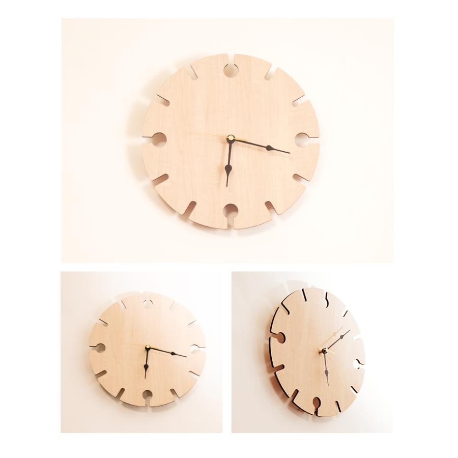 壁掛け時計 木製 シンプル ウォールクロック 掛け時計 静か 静音 無音