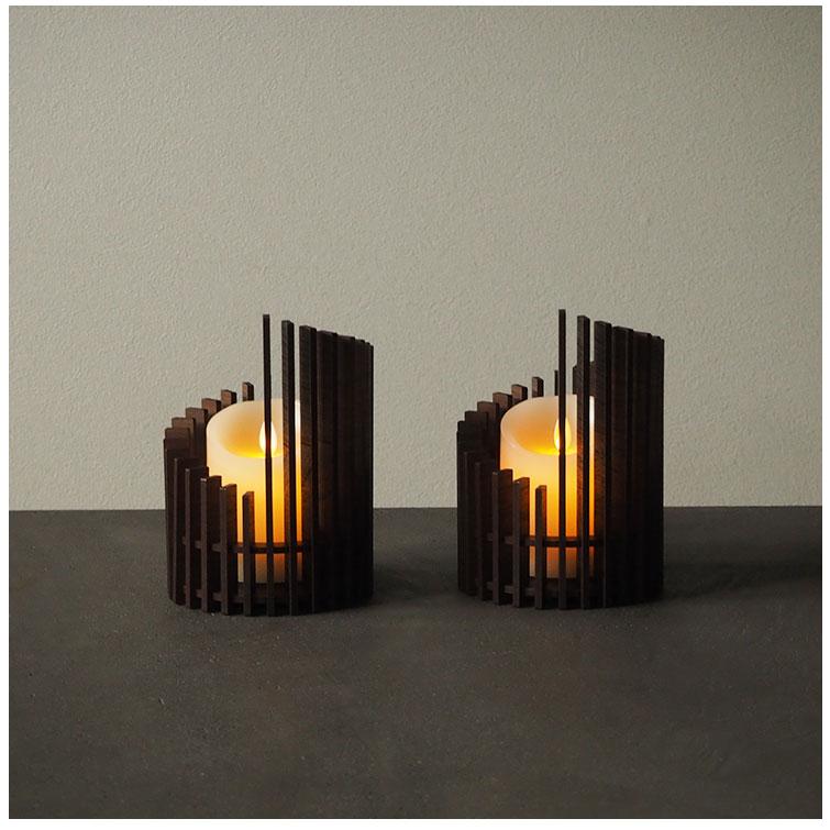 キャンドルホルダー LED キャンドルスタンド キャンドル ランタン ライト 木製 ランプ 照明 フラワーベース 和風 モダン 北欧 おしゃれ キャンドルホルダー003 | KAGUCOCO | 10