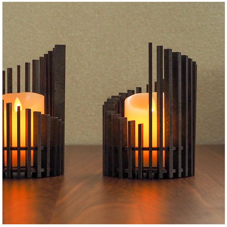 キャンドルホルダー LED キャンドルスタンド キャンドル ランタン ライト 木製 ランプ 照明 フラワーベース 和風 モダン 北欧 おしゃれ キャンドルホルダー003 | KAGUCOCO | 06