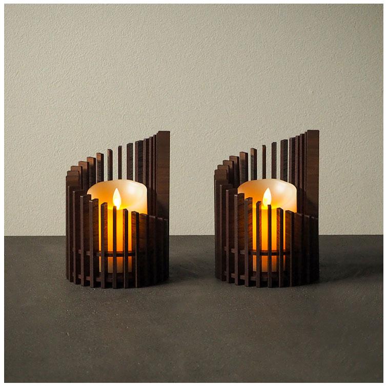 キャンドルホルダー LED キャンドルスタンド キャンドル ランタン ライト 木製 ランプ 照明 フラワーベース 和風 モダン 北欧 おしゃれ キャンドルホルダー003 | KAGUCOCO | 08