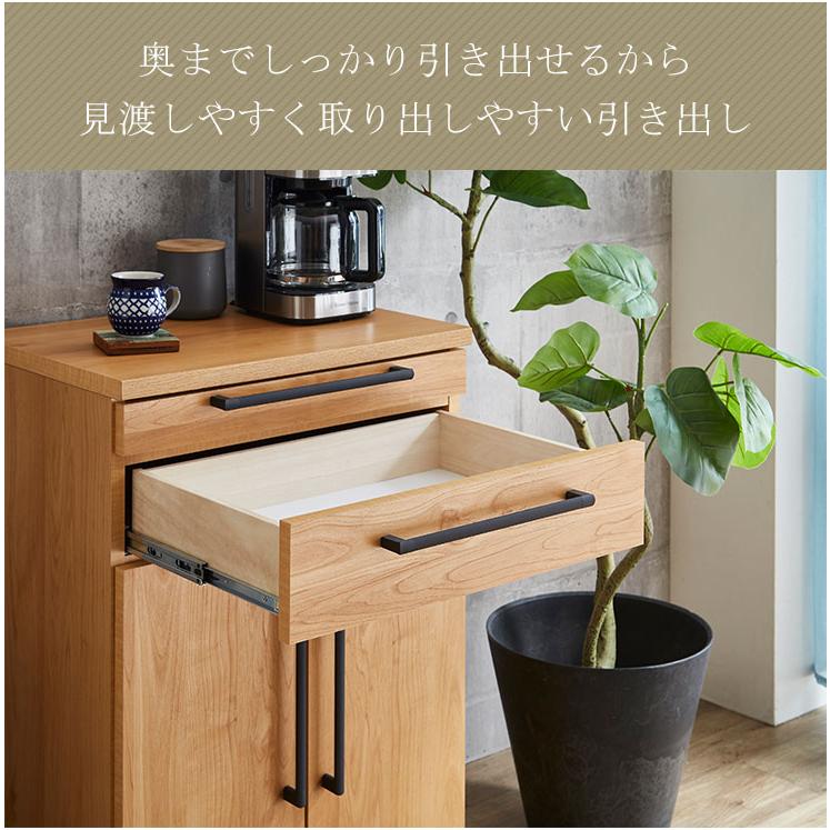 ロータイプ 食器棚 レンジ台 ソリット 2点セット（60カウンター扉 160