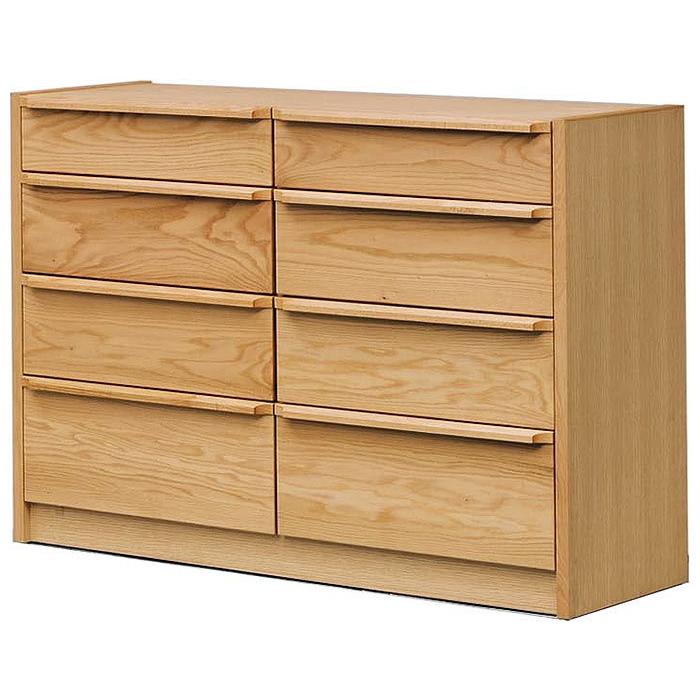 タンス チェスト 木製 完成品 収納 レッドオーク 無垢 ローチェスト