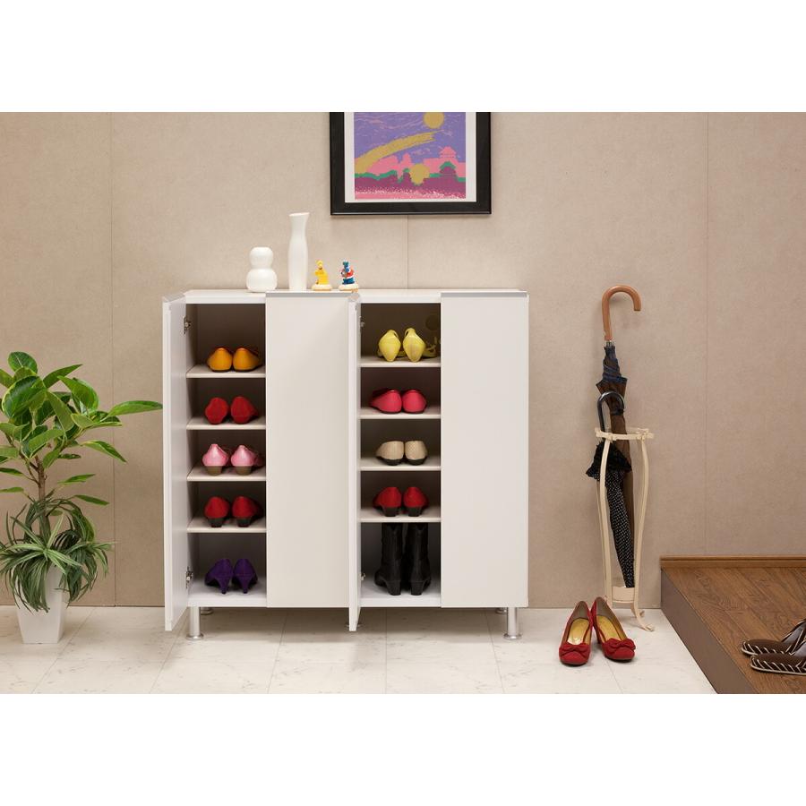 下駄箱 完成品 シューズボックス 家具 棚 玄関収納 シューズボックス パルティータ 幅100cm ロータイプ プラスチック棚板 完成品 日本製 Db 手作り家具工房家具のココボ 通販 Yahoo ショッピング