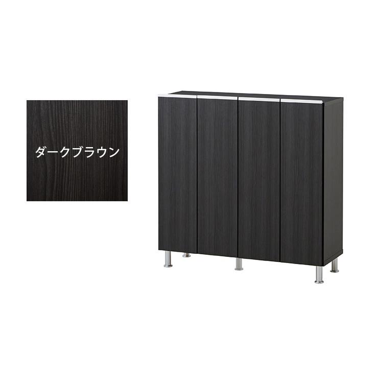 下駄箱 大川家具 シューズボックス 家具 棚 玄関収納 シューズボックス リアル 幅100cm ロータイプ プラスチック棚板 鏡面 木製 完成品 日本製｜kagucoco｜07