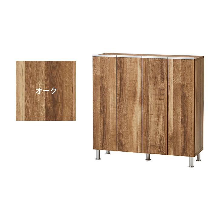 【かたかな】日本製大川家具　シューズボックス 大川家具】シューズBOX(ミラー付き) 80cm幅 ハイタイプ アナザー