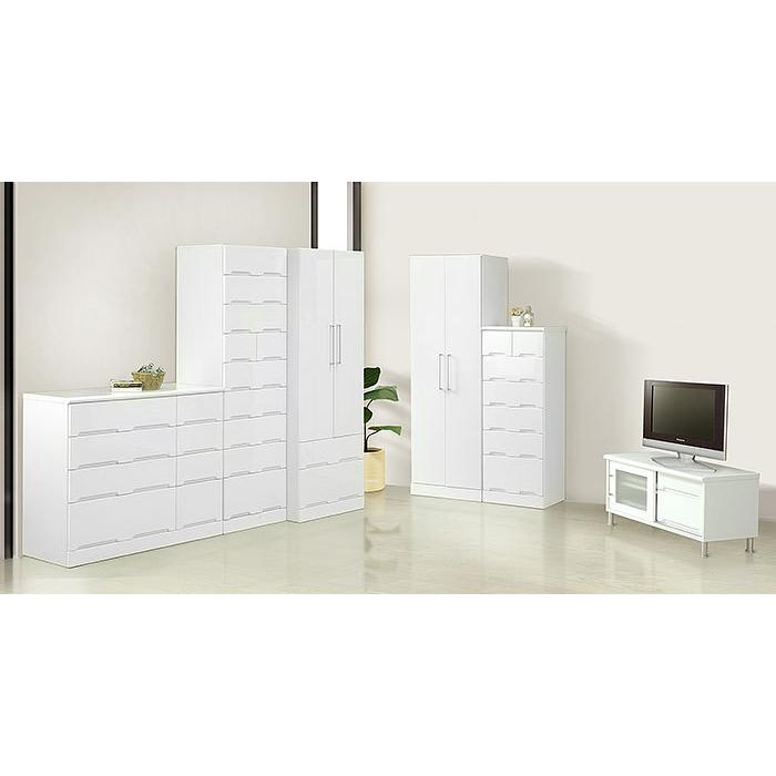 ワードローブ 大川家具 クローゼット 扉 国産 モナコ 幅59.5cm 鏡面