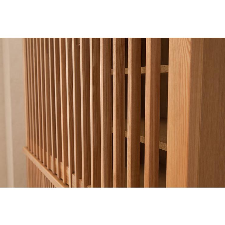 食器棚 収納 引き戸 スライド 完成品 90 ダイニングボード ナチュラル