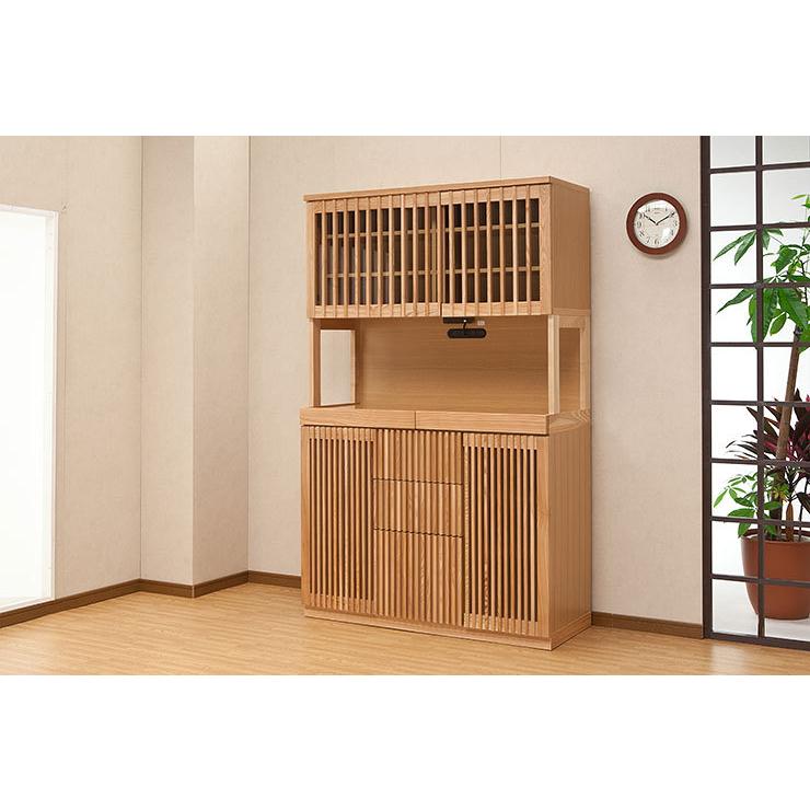 食器棚 収納 大川家具 130 キッチンボード ナチュラル タモ 無垢 食器棚 収納 大川家具 130 キッチンボード ナチュラル タモ 無垢