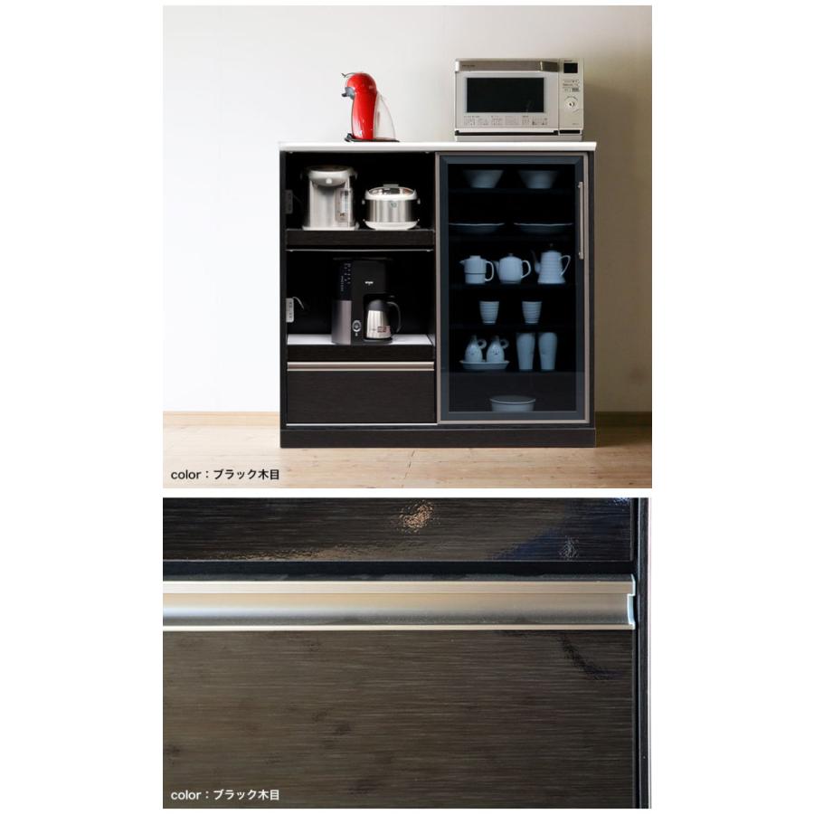 キッチンカウンター カウンター 120 抜群の収納力 引き戸タイプ ミドル