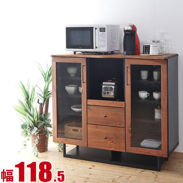 キッチンカウンター 大川家具 収納 レンジラック 北欧風 カントリー おしゃれ かわいい リベック 幅120 カウンター 日本製