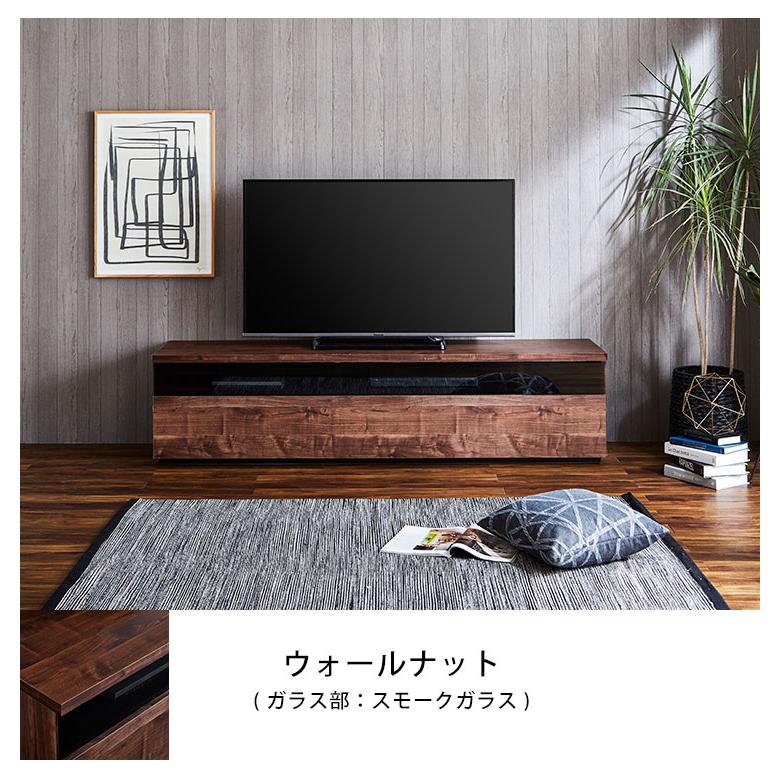 ☆テレビボード テレビ台 ガラスボード お洒落 インテリア lushroom テレビボード ブラックガラス ウォールナット ブラックオーク