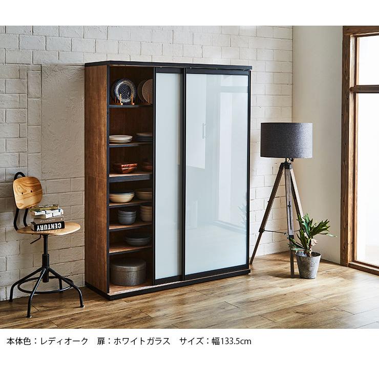 KAGUCOCO 食器棚 完成品 おしゃれ ガラス スライド シンプル KAGUCOCO 食器棚 完成品 おしゃれ ガラス スライド シンプル