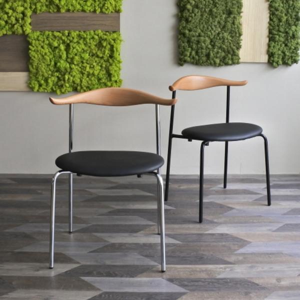 ブルホーン チェア ブラック脚 ダイニングチェア ハンス ウェグナー