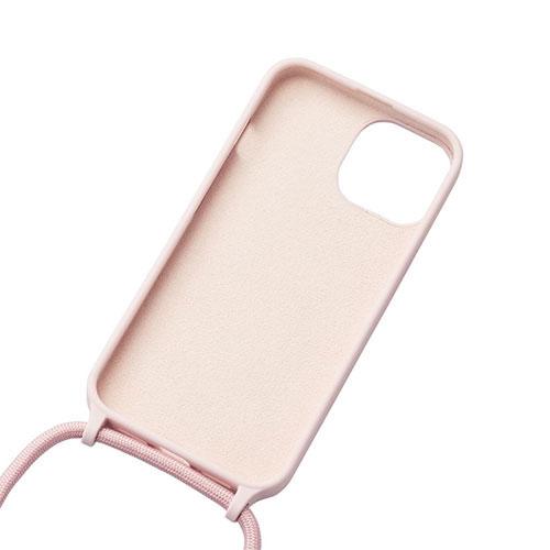 エレコム iPhone 14 ハイブリッドシリコンケース ショルダーストラップ付 ピンク PM-A22ASCSSPN｜kagucyoku｜02