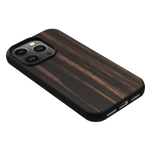 Man & Wood 天然木ケース for iPhone 14 Pro Max Ebony  背面カバー型 I23644i14PM｜kagucyoku｜02