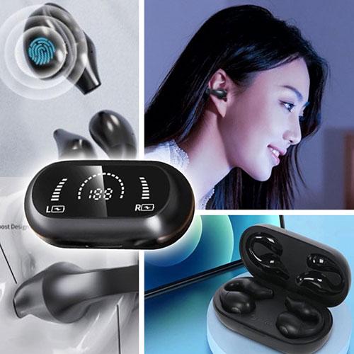 E-SELECT 耳を塞がない開放型イヤホン カフス型 Bluetooth フルワイヤレス ES-ECS03B｜kagucyoku｜02