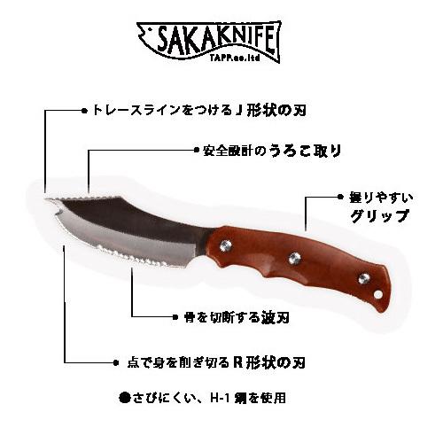 TAPP サカナイフ SAKAKNIFE H-1鋼モデル + シャープナー TAP77436｜kagucyoku｜05