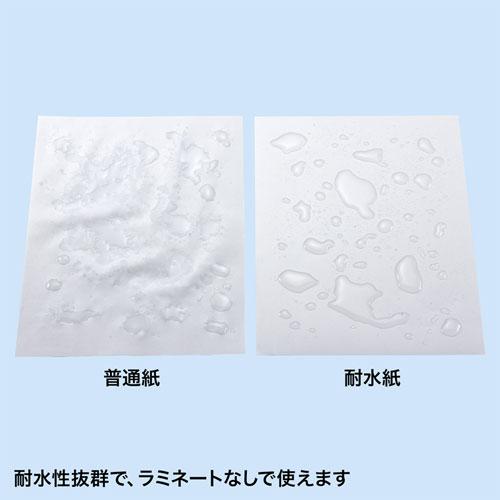 サンワサプライ カラーレーザー用 耐水紙・標準 A3サイズ LBP-WPF12MDPN-A3｜kagucyoku｜02