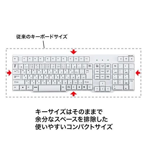 サンワサプライ PS/2キーボード ホワイト SKB-L1N｜kagucyoku｜02