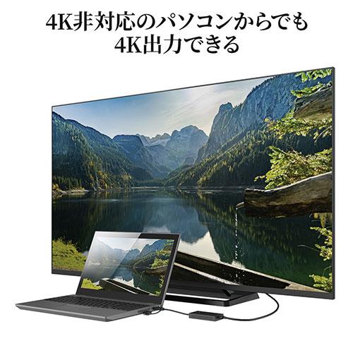 サンワサプライ USB A/Type-C両対応HDMIディスプレイアダプタ(4K/30Hz対応) USB-CVU3HD4｜kagucyoku｜06