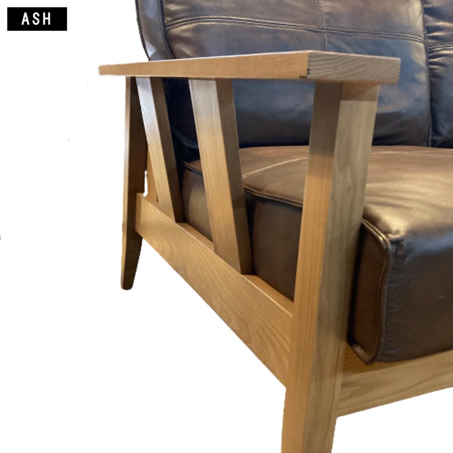 グリル 3P レザーソファ 本革 3人用 肘付き 3人掛け レザー 高級 木製フレーム ウォールナット アッシュ 無垢 天然木 オイルレザー ヴィンテージ 送料無料 グリル 送料無料