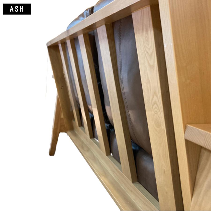 グリル 3P レザーソファ 本革 3人用 肘付き 3人掛け レザー 高級 木製フレーム ウォールナット アッシュ 無垢 天然木 オイルレザー ヴィンテージ 送料無料 グリル 送料無料