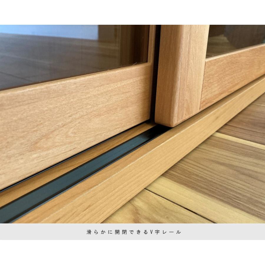 120 引き戸シェルフ キャビネット 北欧 収納 見せる収納 木製 本棚