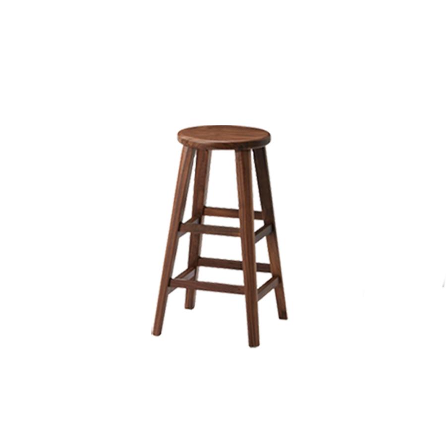 オーク/ウォールナットハイスツール カウンタースツール 木製 無垢 丸