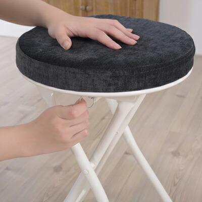 スツール おしゃれ 丸 椅子 折りたたみ チェア 背もたれなし 赤 黒