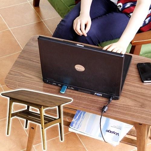 ローテーブル 北欧風 サイドテーブル 加湿器 プリンター台 ウォールナット 幅75cm AAZ1003375本棚&amp;テレビ台&amp;安心安全の家具