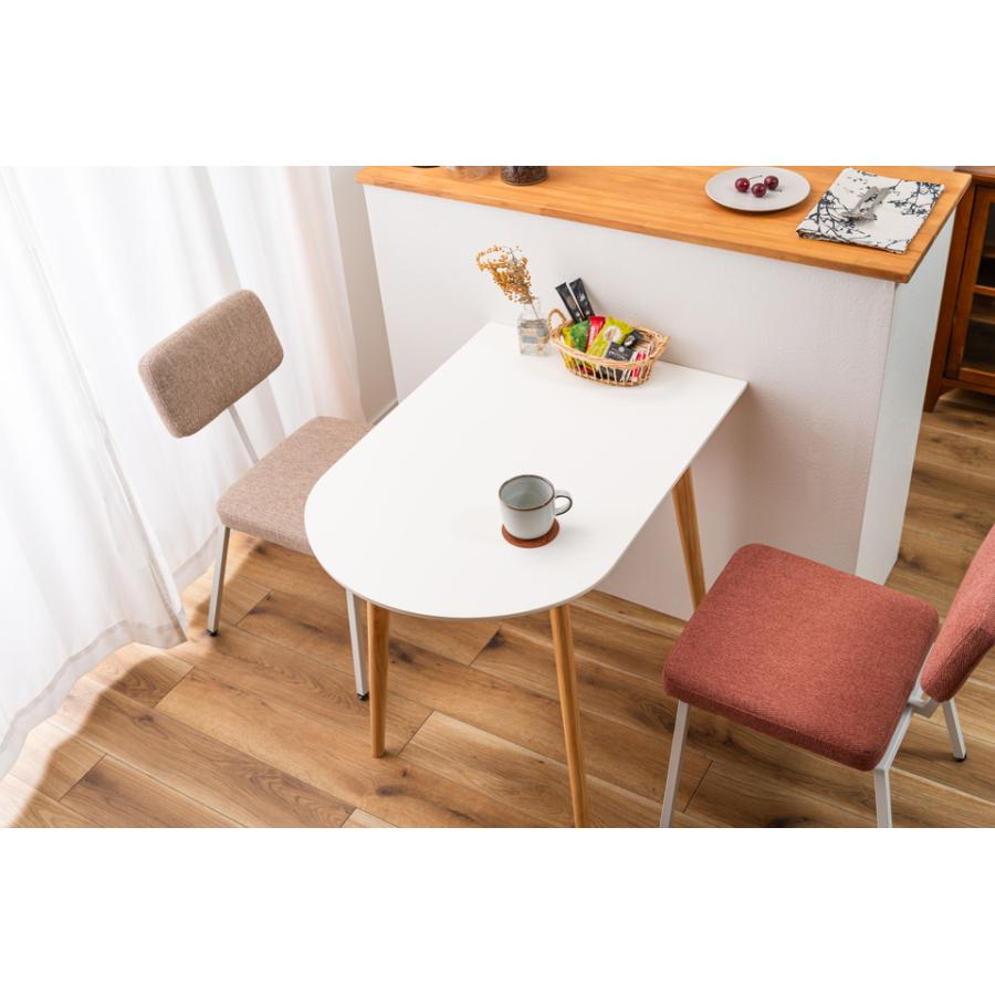 ダイニングテーブル カフェテーブル コンパクト 壁寄せ 壁付け