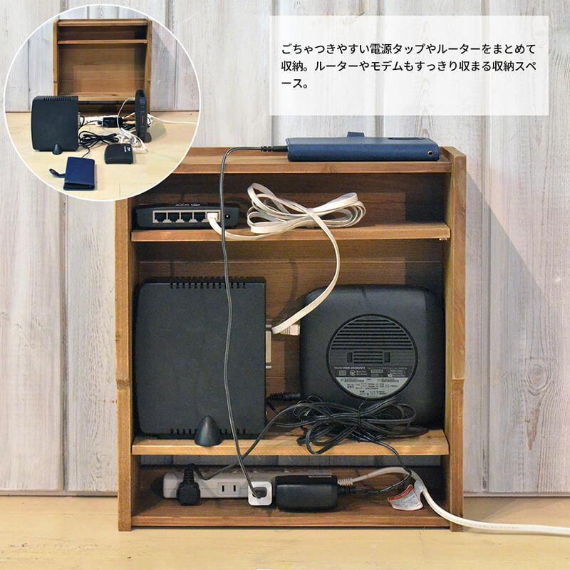 ルーター収納ボックス 古木テイスト 茶 おしゃれ タップ 配線 隠し 天然木 Abb 本棚 テレビ台 電話台の家具ドキ 通販 Yahoo ショッピング