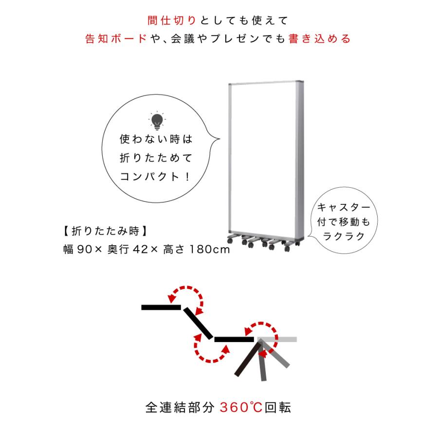 業務用 パーティション パーテーション ホワイトボード コロナ 4連 