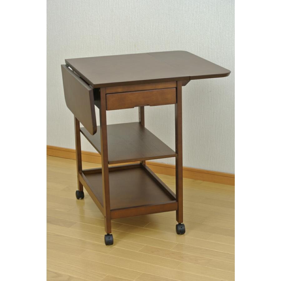 キッチンワゴン 両バタフライワゴン キッチンカウンター ワゴン ラック